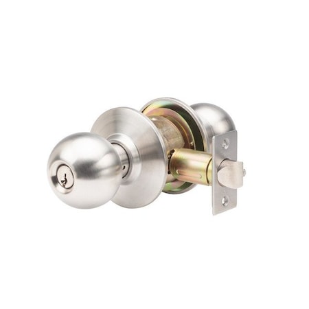 TRANS ATLANTIC CO. Commercial Knob Grade 2 Entry function in Satin Stainless Steel Finish DL-SVB53-US32D